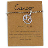 FASHIONA damesketting zodiac kreeft, cancer sterrenbeeld van roestvrij staal. Fashion, mode.