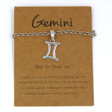 FASHIONA damesketting zodiac weegschaal, gemini sterrenbeeld van roestvrij staal. Fashion, mode.