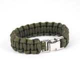 Herenarmband parachute touw, legergroen. Metalen sluiting. Fashion, accessoires
