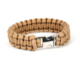 FASHIONA - Herenarmband parachute touw - legerbruin. Metalen sluiting. Fashion, mode.