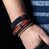 FASHIONA - Leren armband met touwsluiting - 4 designs - Heren