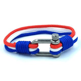 FASHIONA Heren armband Nederlandse vlag. Gemaakt van touw en een roestvrij stalen sluiting.3
