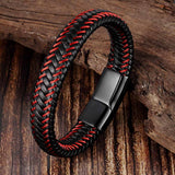 FASHIONA - Stijlvolle leren armband - Heren