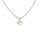 FASHIONA damesketting. Zodiac, sterrenbeeld Kreeft. Roestvrij staal