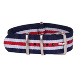 NATO horlogeband. Rood, wit, blauw. Nederland, met roestvrij stalen gesp. Fashion, mode, horloge heren.