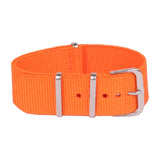 NATO horlogeband. Oranje, Nederland, met roestvrij stalen gesp. Fashion, mode, horloge heren.