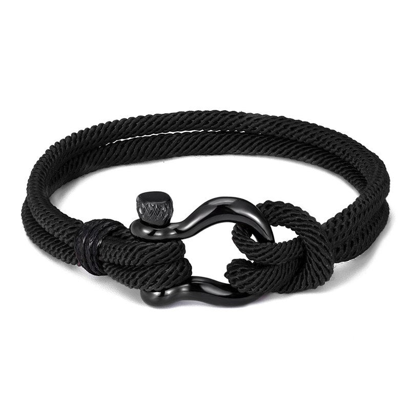 Fashiona - Armband zwart touw - Heren